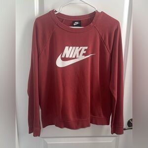 Nike Maroon Cropped Crew Neck Women’s Large sweater